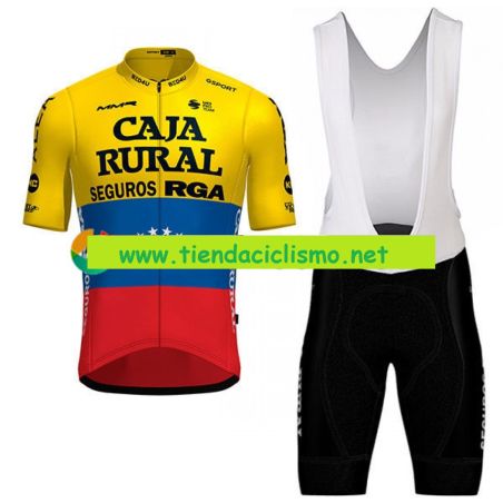 Caja Rural Venezuela 2023 Ropa Ciclismo Verano Maillot y Culote