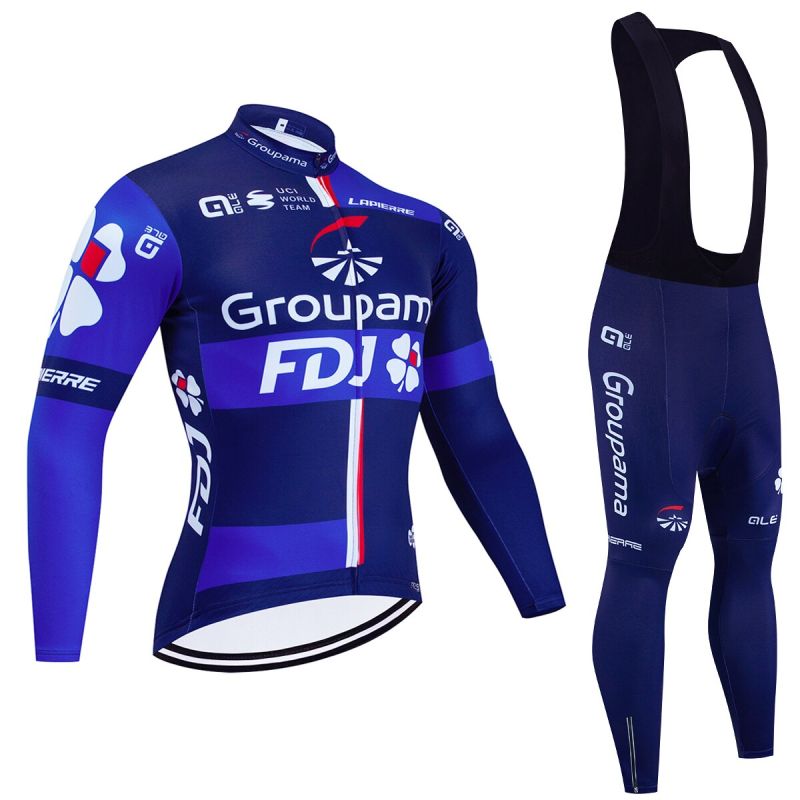 FDJ TOUR FRANCIA 2023 equipacion de invierno termica Culotte y maillot Tienda Ciclismo