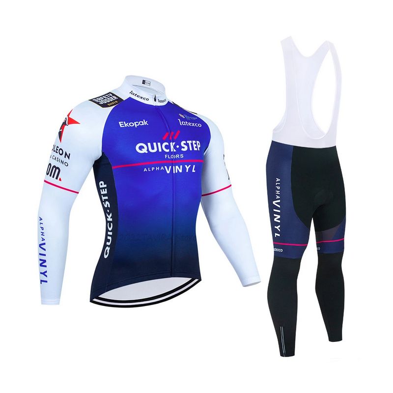 QUICK STEP Z 2022 equipacion de invierno termica, culotte y maillot, Tienda Ciclismo