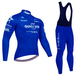 QUICK STEP AZUL 2022 equipacion de invierno termica, culotte y maillot, Tienda Ciclismo
