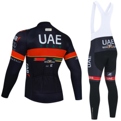 UAE NEGRO 2022 equipacion de invierno termica, culotte y maillot, Tienda Ciclismo