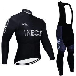 INEOS NEGRO 2022 equipacion de invierno termica, culotte y maillot, Tienda Ciclismo