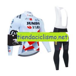 JUMBO BLANCO 2022 equipacion de invierno termica, culotte y maillot, Tienda Ciclismo