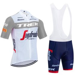 Trek Segafredo Blanco Tour de Francia 2023 Ropa Ciclismo Verano Maillot y Culote
